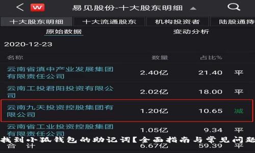 如何找到小狐钱包的助记词?全面指南与常见问题解答